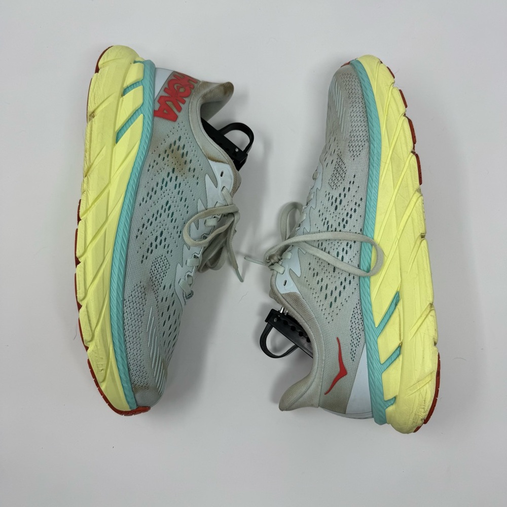 Hoka One One Clifton 7 Morning Mist Hot Coral Women Shoes 1110509 MMHC Size 10.5 - Picture 4 of 14